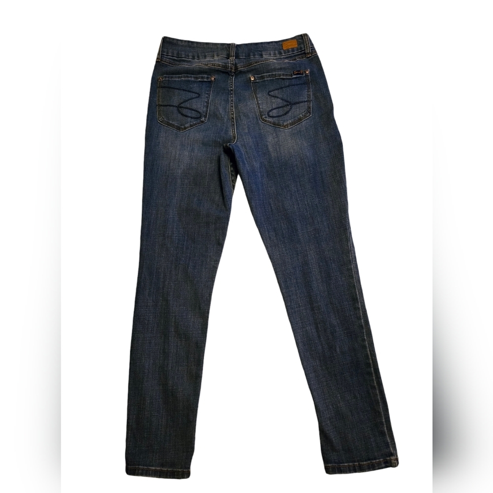 Women's Seven7 Tummyless High Rise Skinny Jeans Medium Wash, Size 14 - Picture 2 of 9